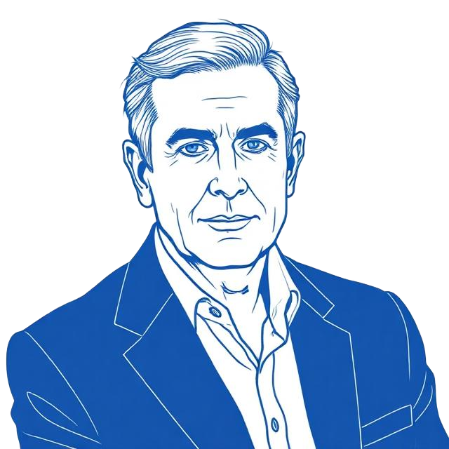 Line drawing portrait of Jean-Michel Deligny, Advisory Board at LettsCore