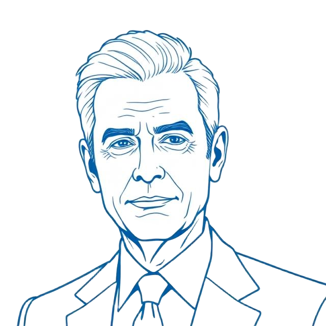 Line drawing portrait of Rob Wirszycz, Advisory Board at LettsCore