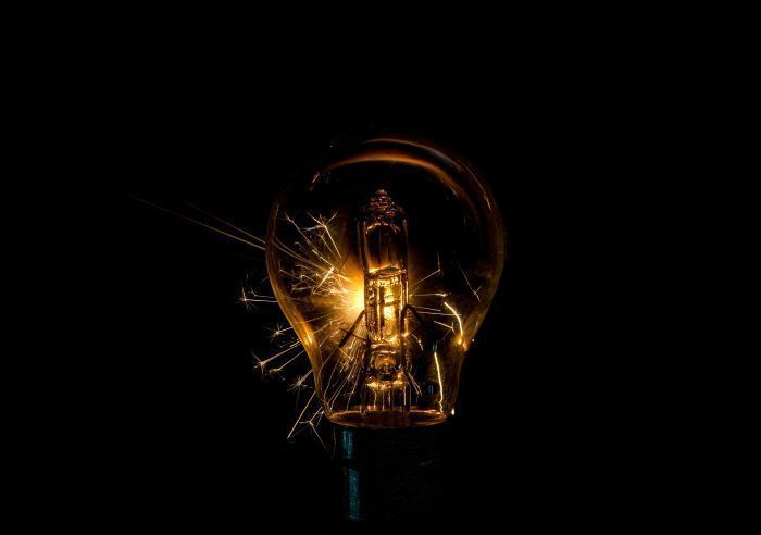 Glowing Filament of a Light Bulb