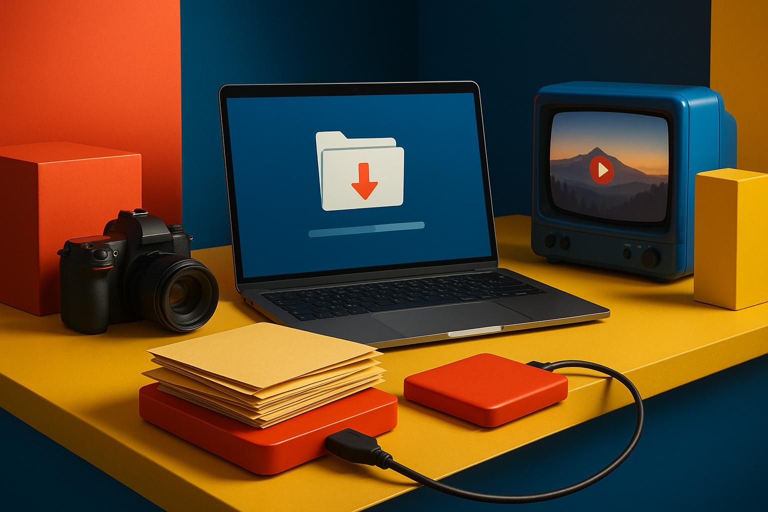 Digital File Transfer and Media Storage Workspace